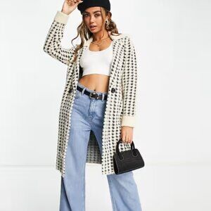 ASOS Lipsy Coatigan Houndstooth Check
